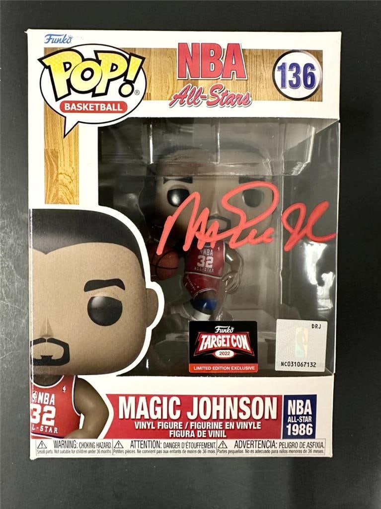 Magic Johnson 1986 All-Star Signed Funko Pop Figure Beckett BAS: Magic Johnson 1986 All-Star Signed Funko Pop Figure Beckett BAS This collectible Funko Pop! figure features the legendary Magic Johnson, signed by the basketball star himself. Authenticated by