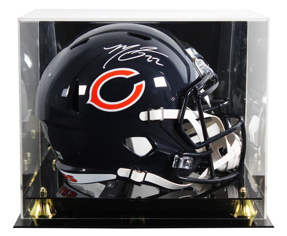 Matt Forte autographed Chicago Bears Speed replica helmet with display case BAS (1 of 4)