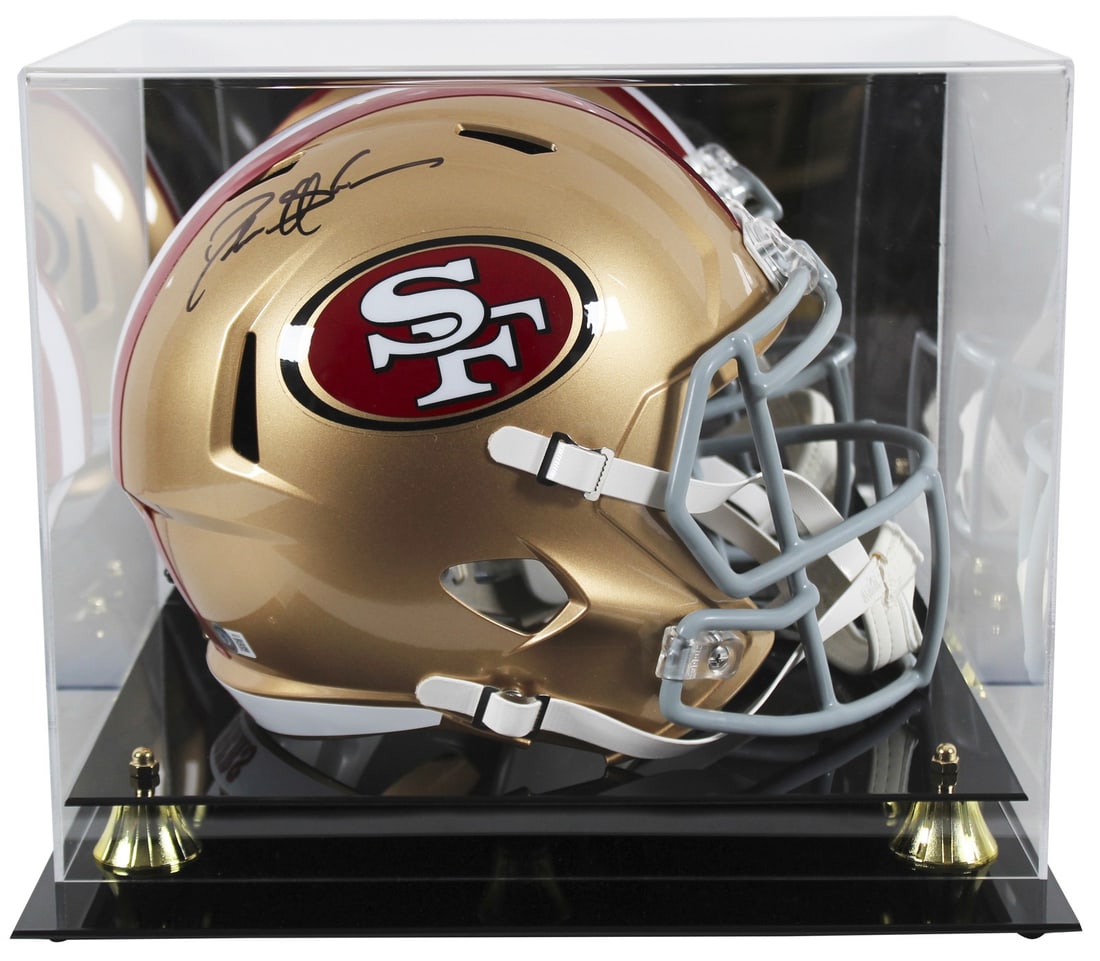 Deion Sanders signed 49ers Speed replica helmet with display case Beckett witnessed (1 of 4)