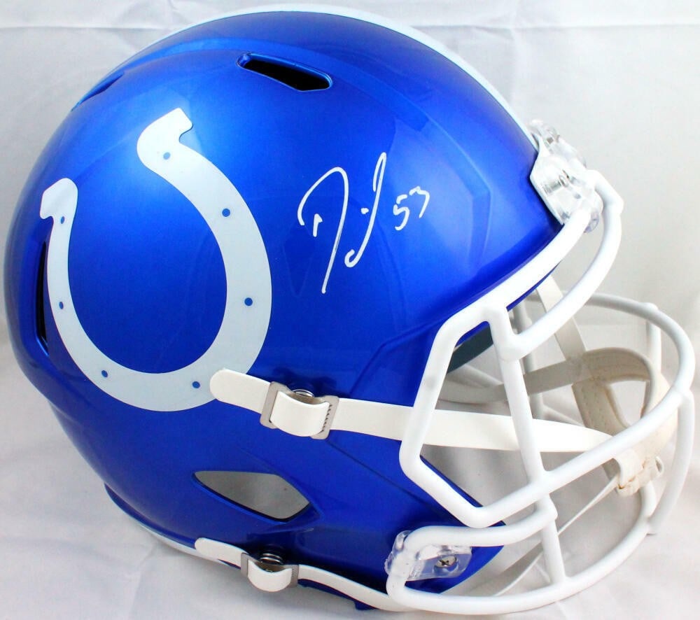 Autographed Full Size Flash Speed Helmet Darius Leonard Colts JSA (1 of 10)