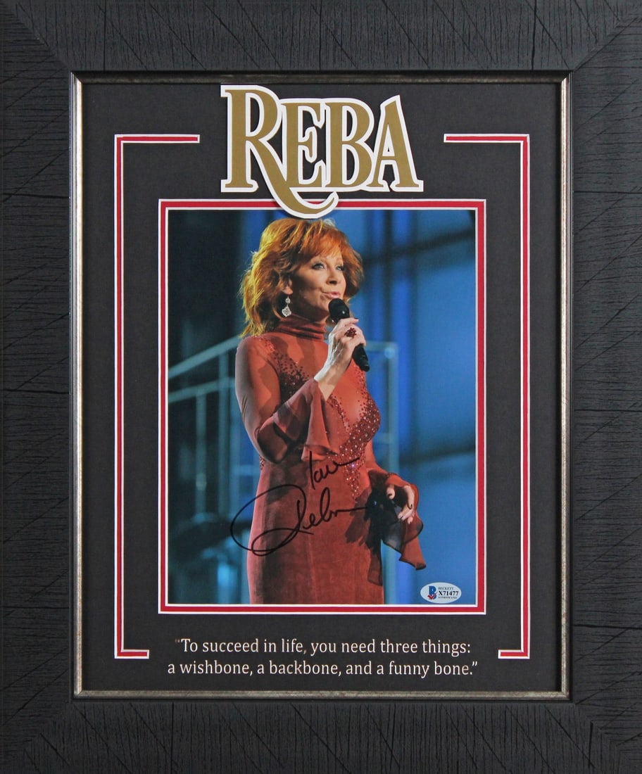Framed 8x10 Original Photo Signed by Reba McEntire Beckett BAS X71477 (1 of 2)