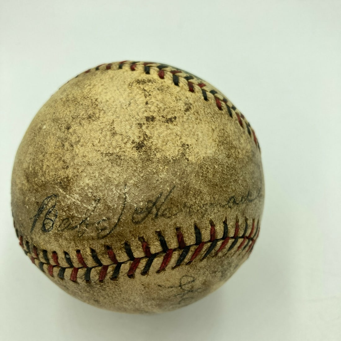 Babe Herman signed 1930 Robins game used Official National League baseball JSA COA (1 of 9)