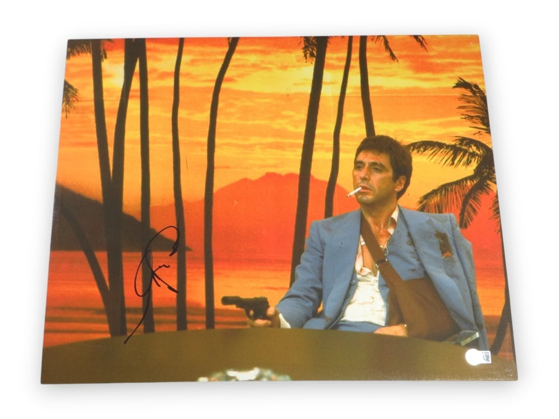 Al Pacino autographed Scarface sunset 16X20 canvas photo BAS (1 of 5)