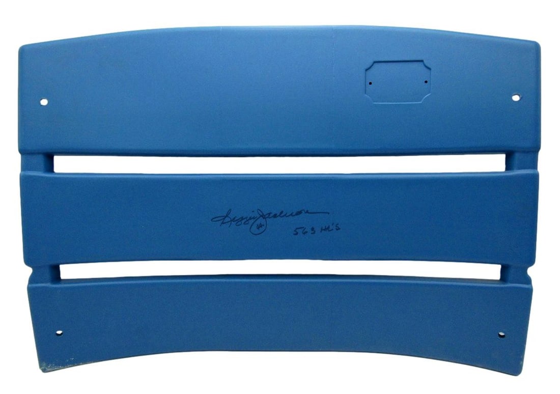Steiner authenticated Reggie Jackson signed Yankee Stadium seat back MLB (1 of 4)