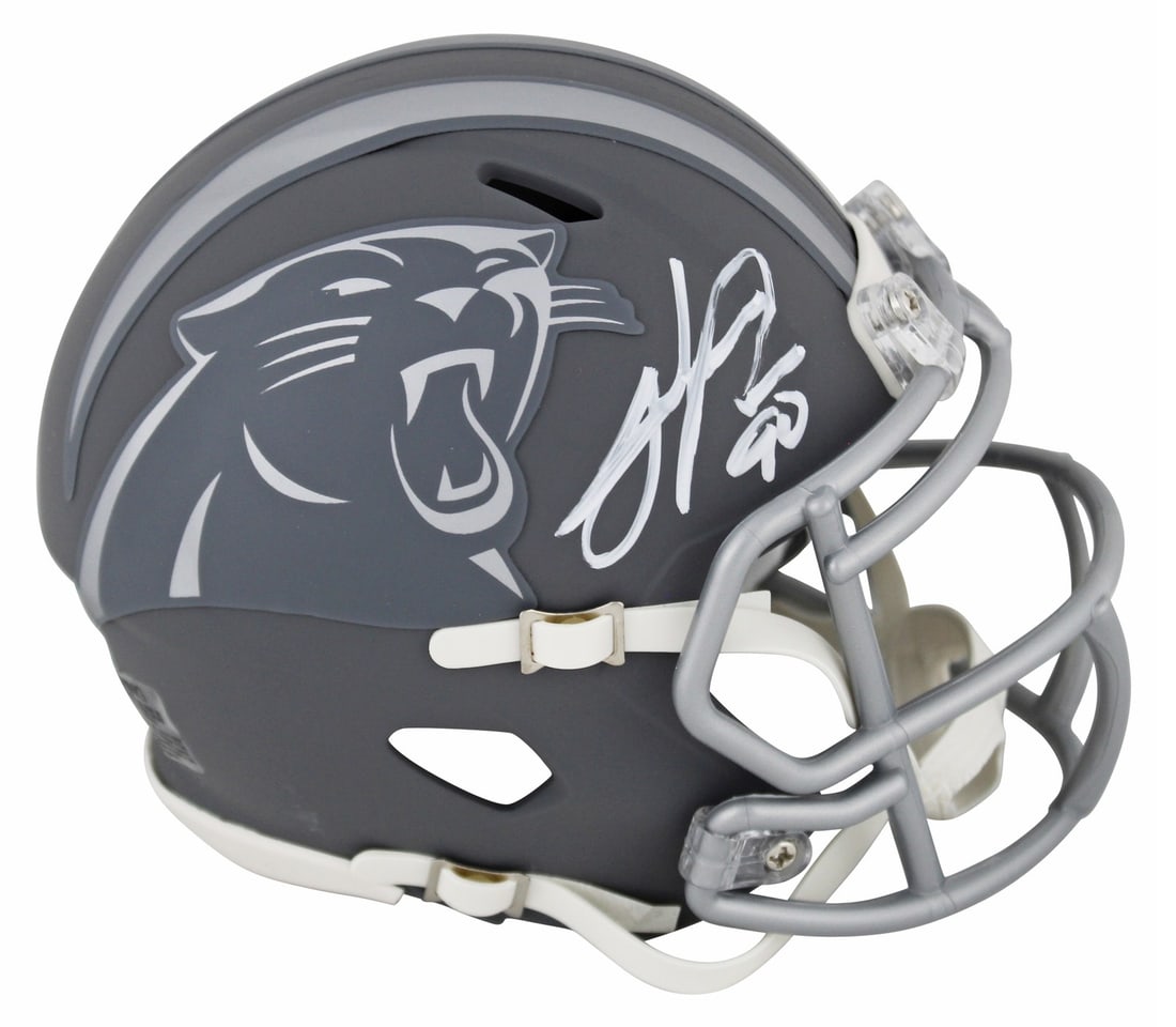 Julius Peppers Signed Carolina Panthers Slate Speed Mini Helmet Beckett Witnessed (1 of 2)