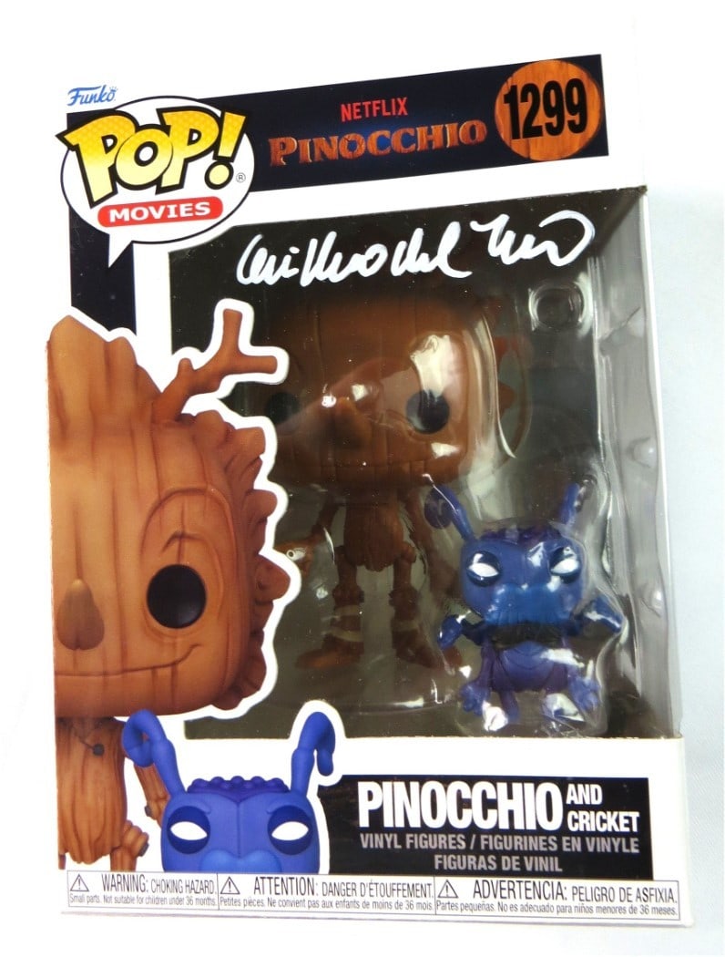 Funko POP Pinocchio and Cricket Signed by Guillermo del Toro Beckett Authenticated (1 of 3)