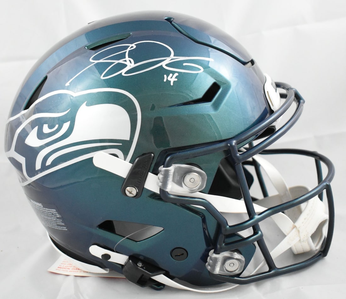 Beckett Holo Sam Darnold Signed Seahawks Rivalries Speedflex Full Size Helmet (1 of 5)