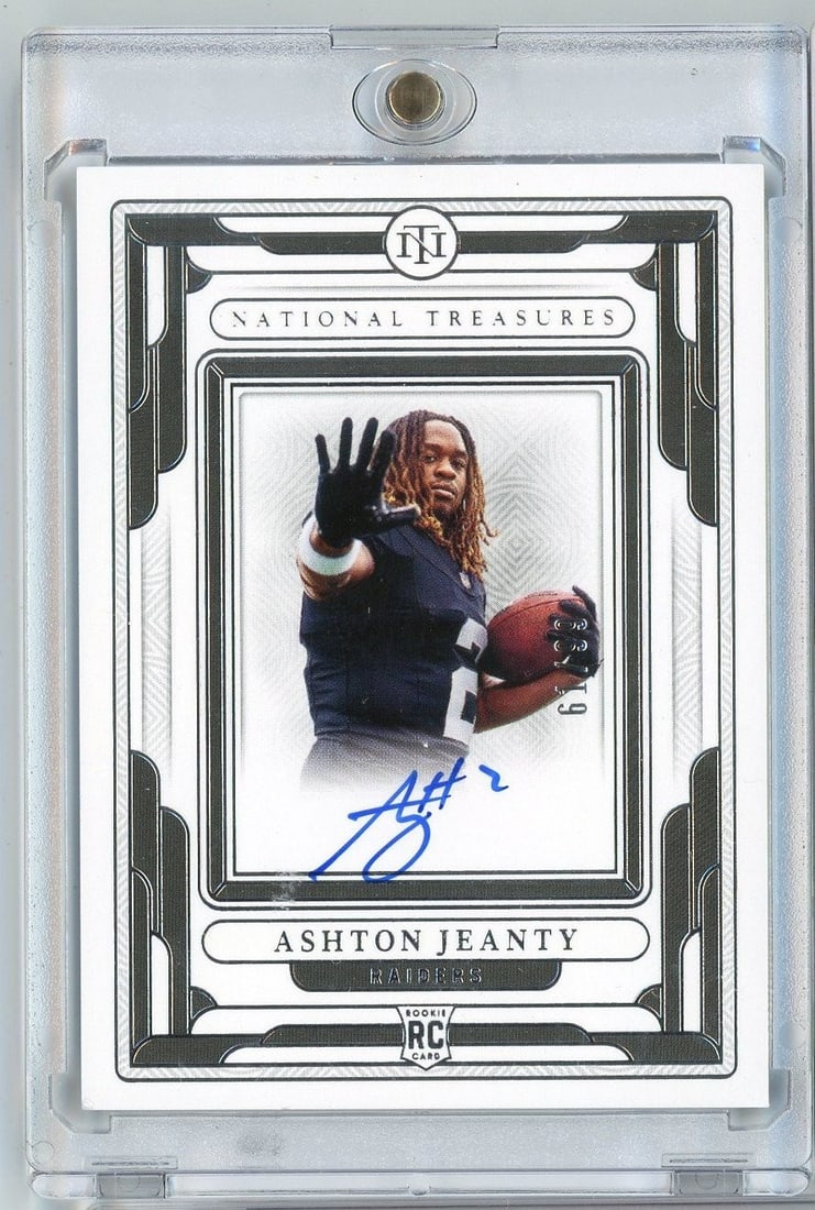 Ashton Jeanty signed rookie card 2025 Panini National Treasures RSFPAJY /99 (1 of 2)