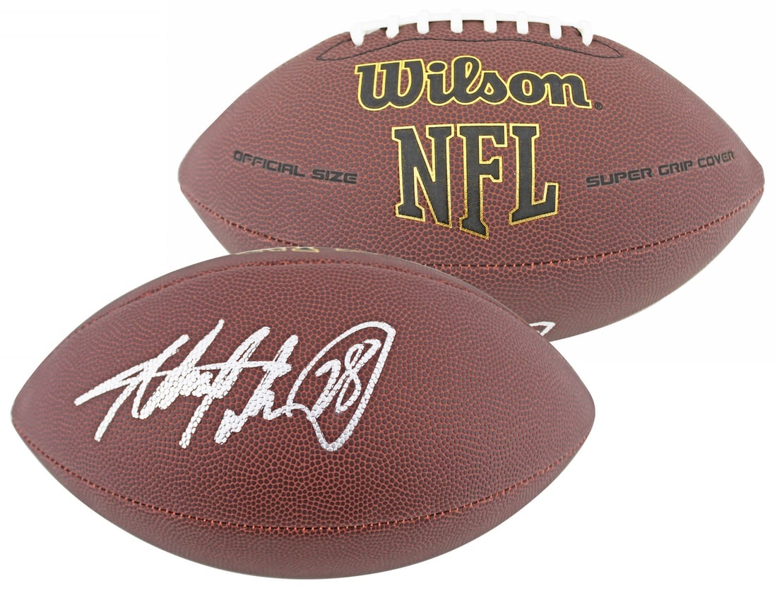Adrian Peterson Signed Wilson Super Grip Football BAS Witnessed Minnesota Vikings: Adrian Peterson Signed Wilson Super Grip Football BAS Witnessed Minnesota Vikings This authentic Wilson Super Grip NFL football has been personally signed by Adrian Peterson, the renowned running back