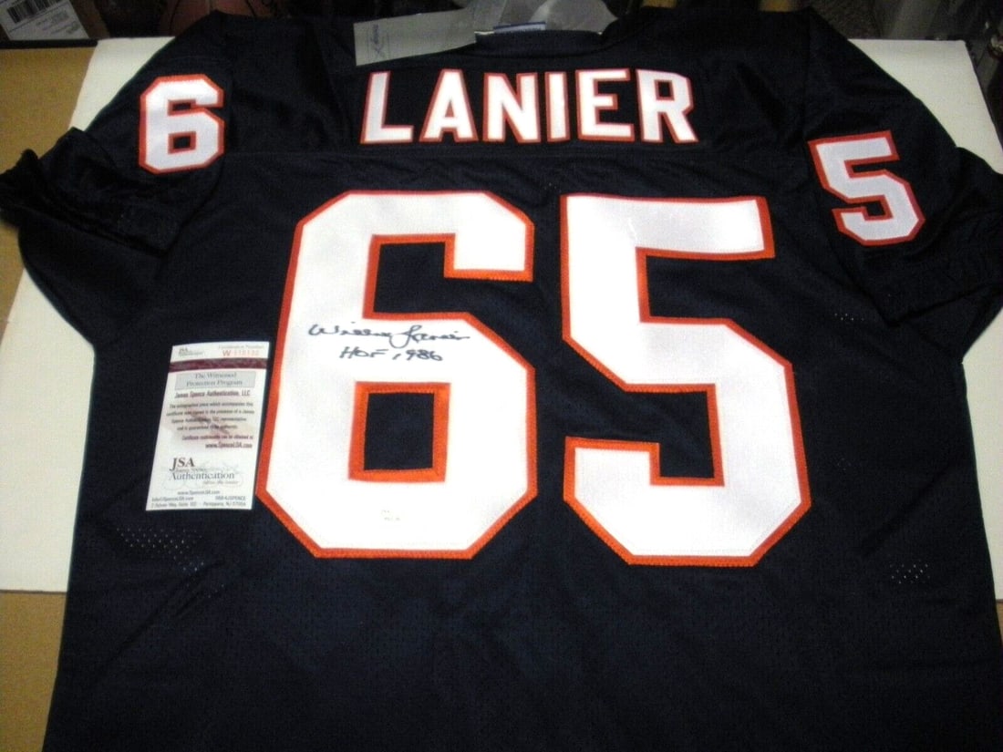 Willie Lanier Signed Reebok Chiefs Jersey with JSA COA: Willie Lanier Signed Reebok Chiefs Jersey with JSA COA This official licensed Reebok jersey is a remarkable piece for any football enthusiast. It features a signature from Willie Lanier, a celebrated 