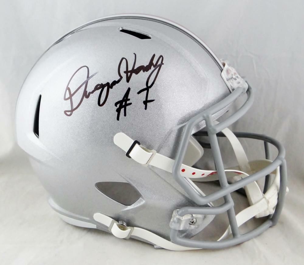 Ohio State silver full size Speed helmet signed by Dwayne Haskins JSA (1 of 6)