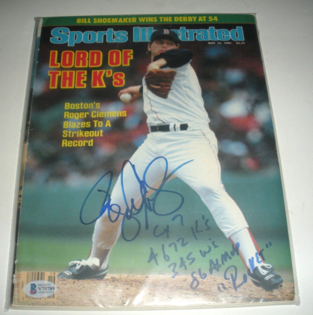 Sports Illustrated Magazine Signed by Roger Clemens Beckett COA Boston Red Sox (1 of 1)