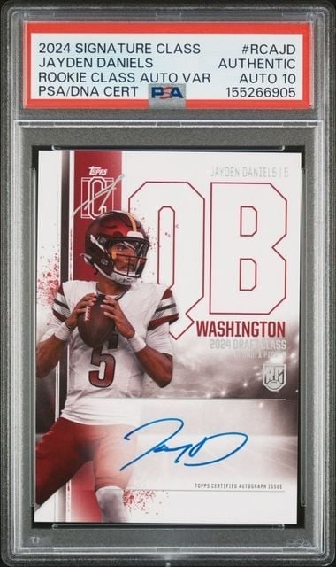 2024 Topps Signature Class Jayden Daniels RCAJD Rookie Auto PSA 10 (1 of 2)