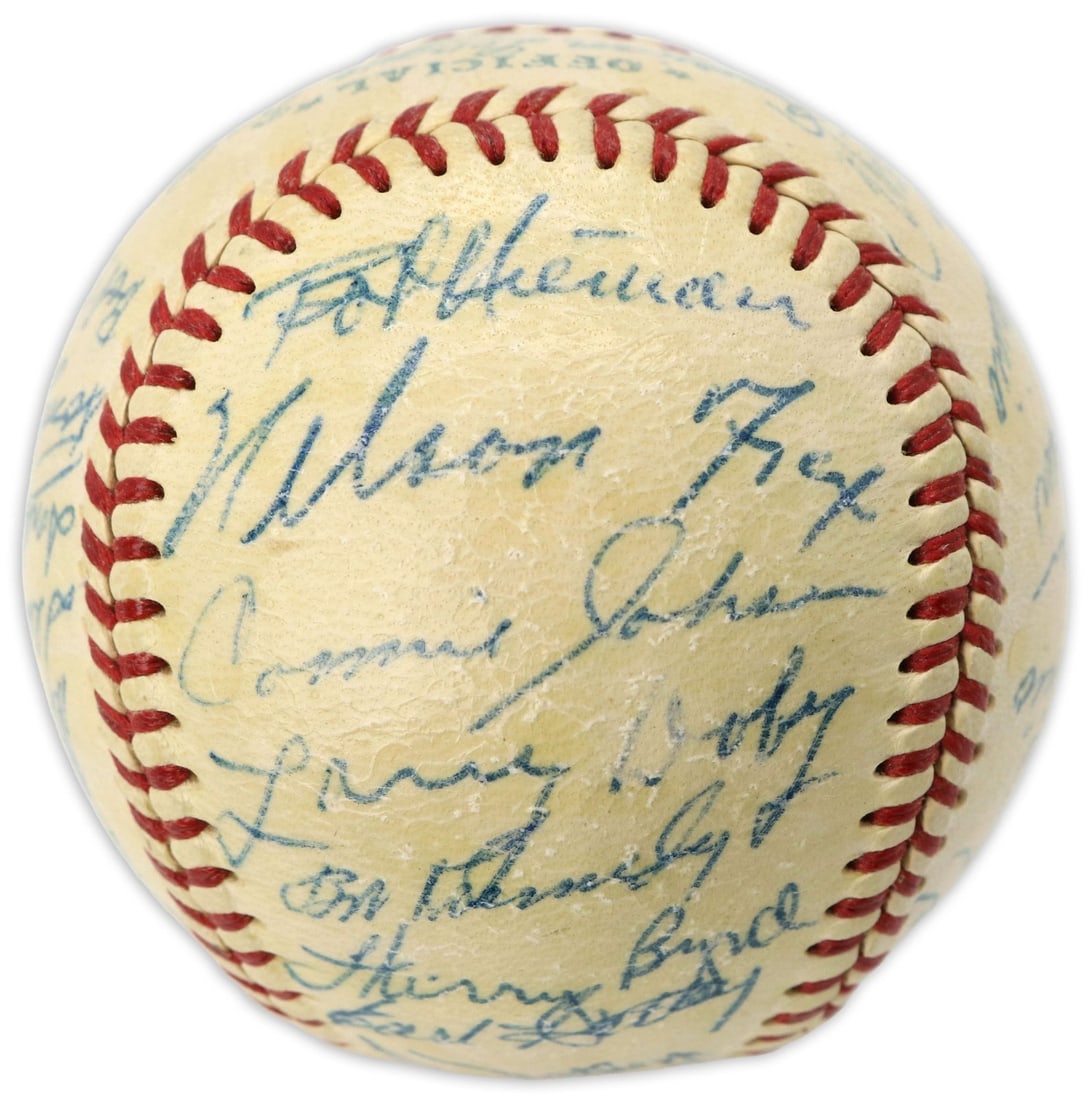 27-Signature 1956 Chicago White Sox Baseball PSA DNA LOA Nellie Fox (1 of 7)