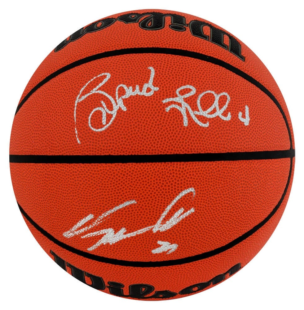 Spud Webb Dominique Wilkins Dual Signed Wilson NBA Basketball COA (1 of 1)