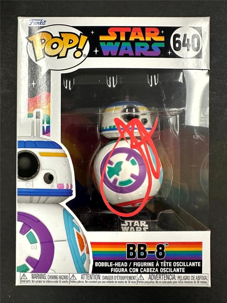 Star Wars BB-8 Funko Pop signed by JJ Abrams with Beckett authentication: Star Wars BB-8 Funko Pop signed by JJ Abrams with Beckett authentication This Star Wars BB-8 Funko Pop! figure features an autograph by JJ Abrams and is authenticated by Beckett. It is an original, pr