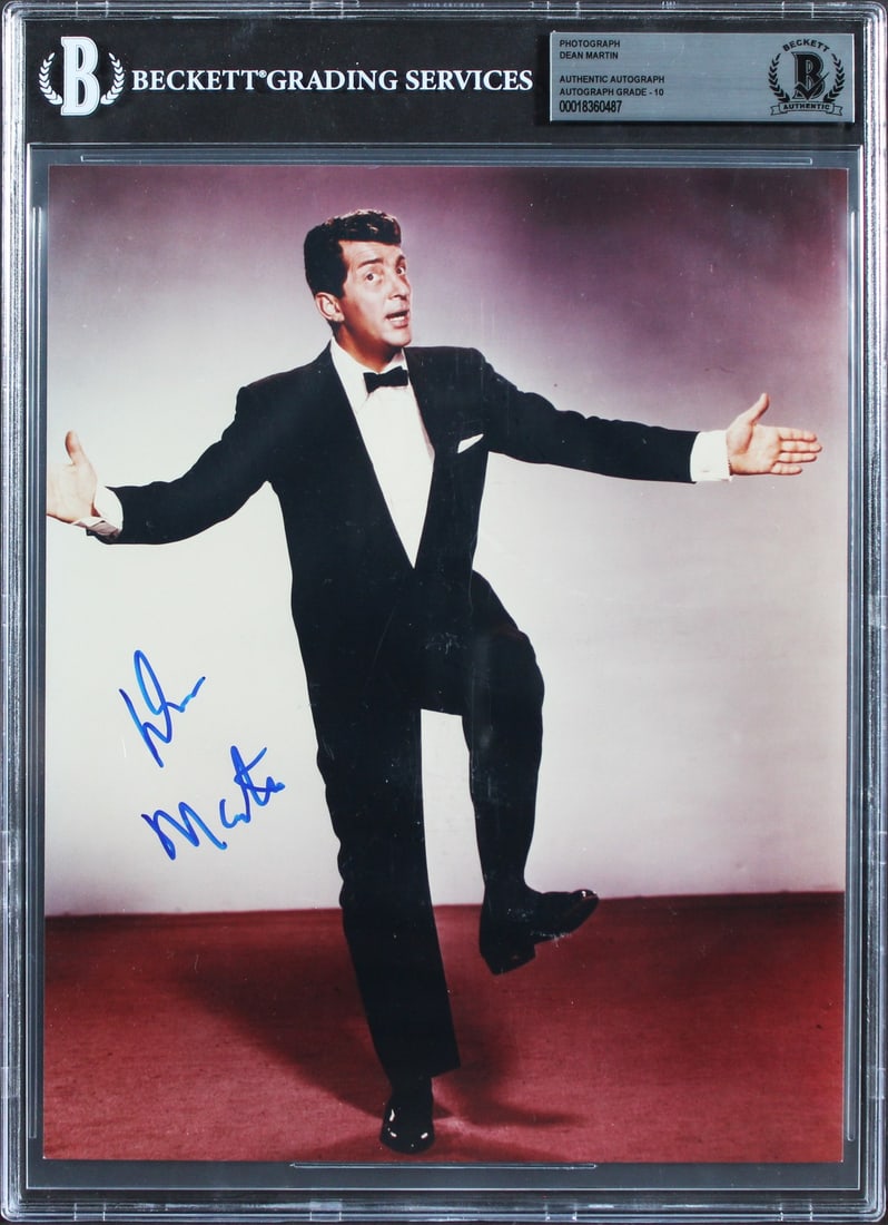 Autographed Dean Martin Show 8x10 Photo Beckett Graded 10 Slabbed (1 of 2)