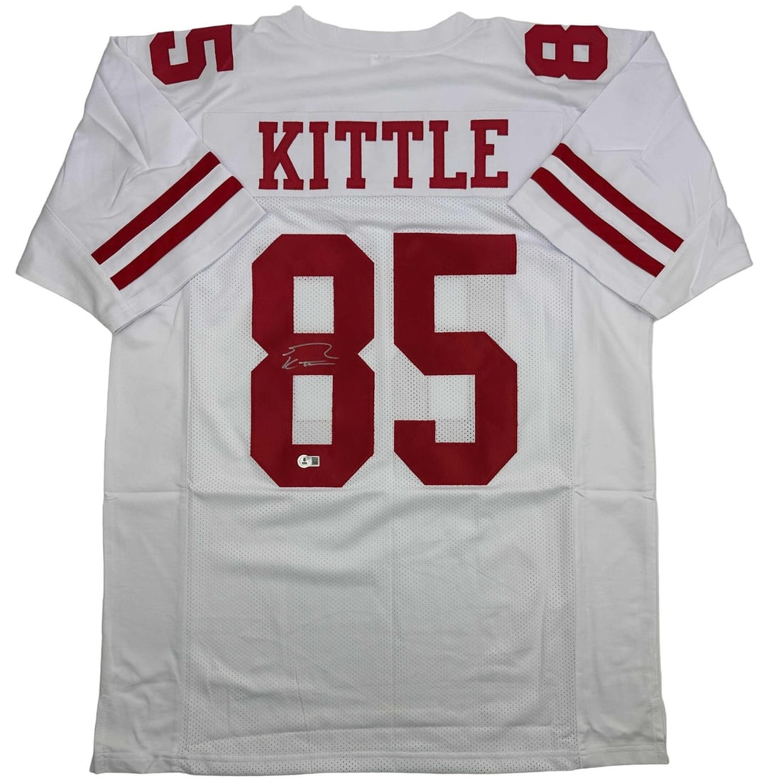 George Kittle signed white football jersey Beckett BAS authenticated (1 of 4)