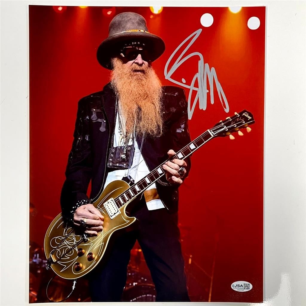 11x14 signed Billy Gibbons ZZ Top photograph Beckett authenticated (1 of 4)