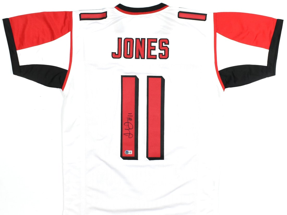 Atlanta Falcons white football jersey signed by Julio Jones Beckett hologram (1 of 3)