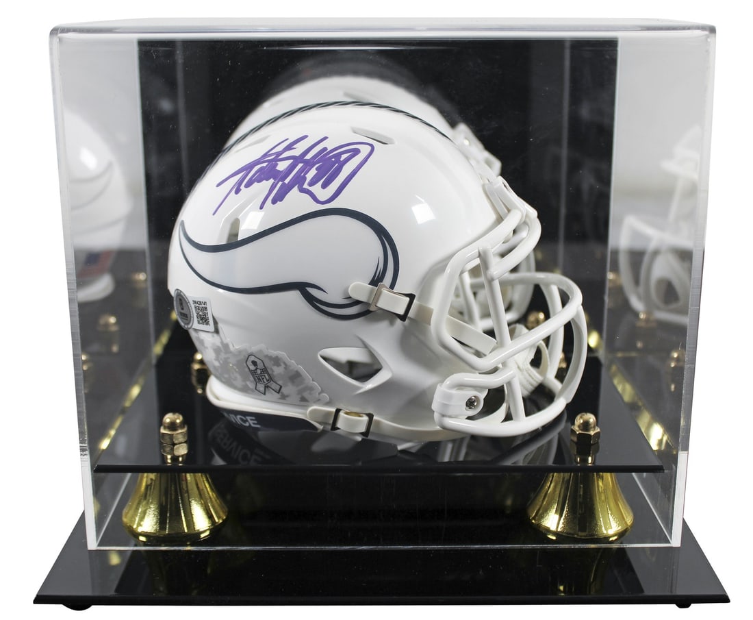 Adrian Peterson Autographed Vikings Salute To Service Mini Helmet With BAS Authentication (1 of 3)