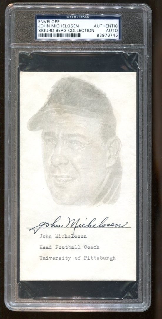 John Michelosen Autographed FDC Pitt Panthers PSA/DNA Authentic (1 of 2)