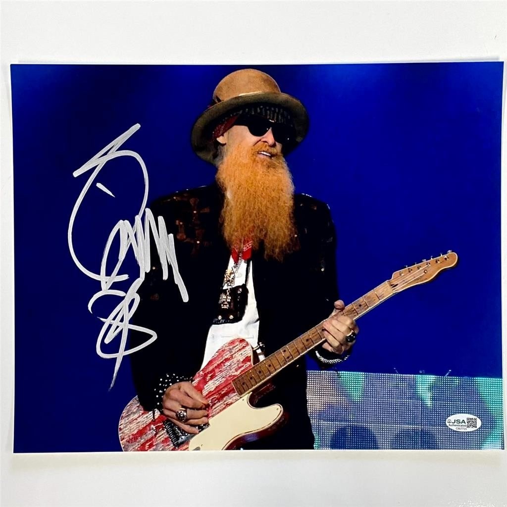 11x14 Autographed ZZ Top Photo Billy Gibbons Beckett Original (1 of 4)