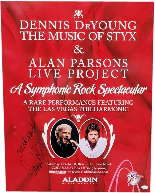 Autographed Dennis DeYoung Poster 22x29 Inches JSA Authenticated (1 of 4)