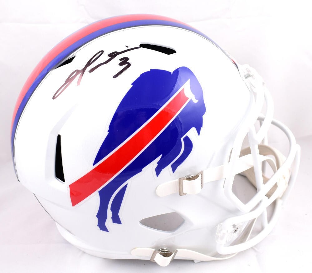 Buffalo Bills Full Size Speed Helmet Signed by Damar Hamlin Beckett Hologram (1 of 10)