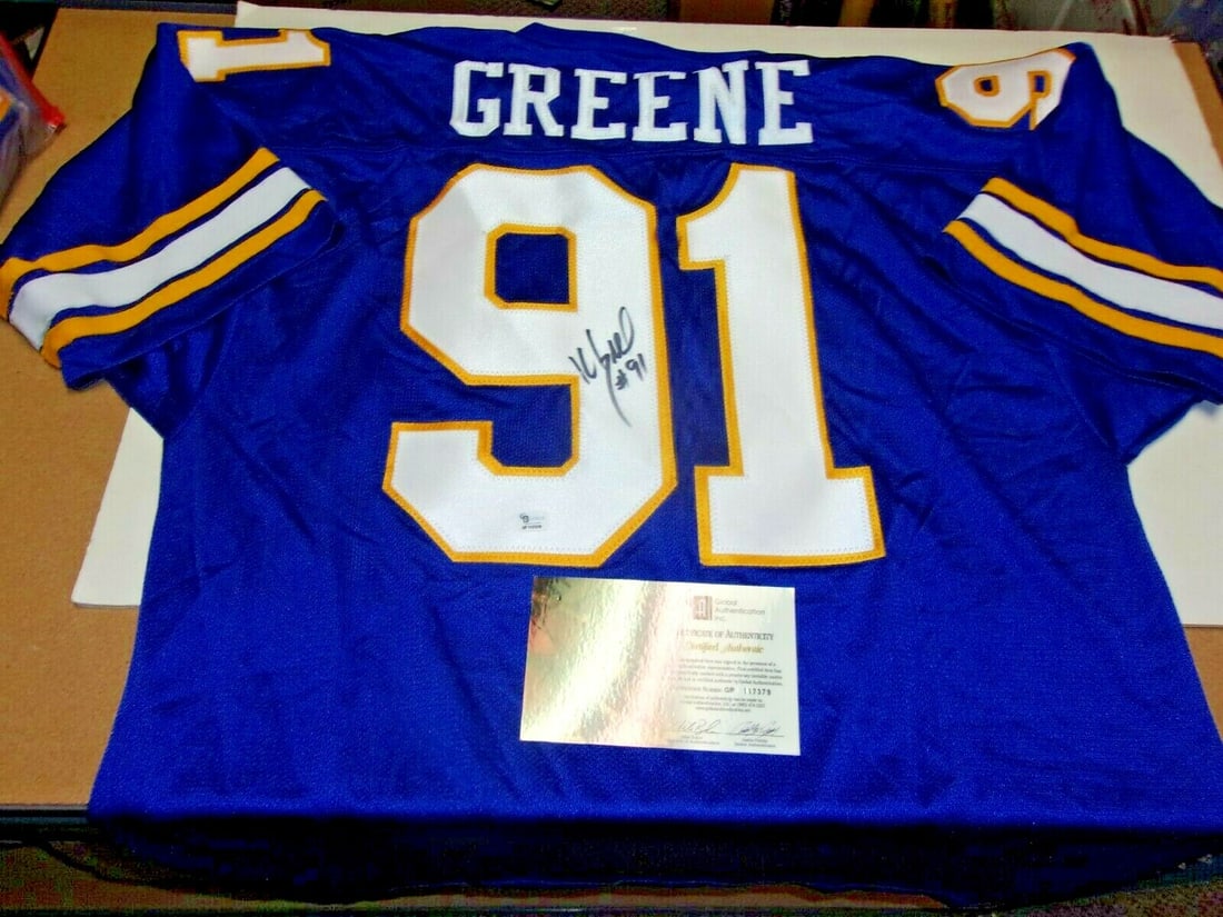Kevin Greene Signed Football Jersey With GAI COA Hall of Fame 2016 (1 of 2)