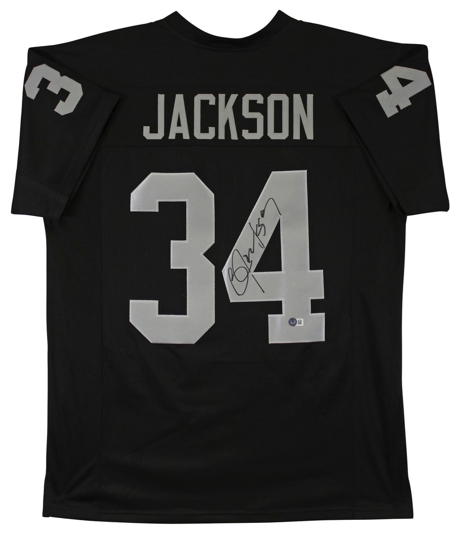 Bo Jackson signed black football jersey BAS authenticated (1 of 3)