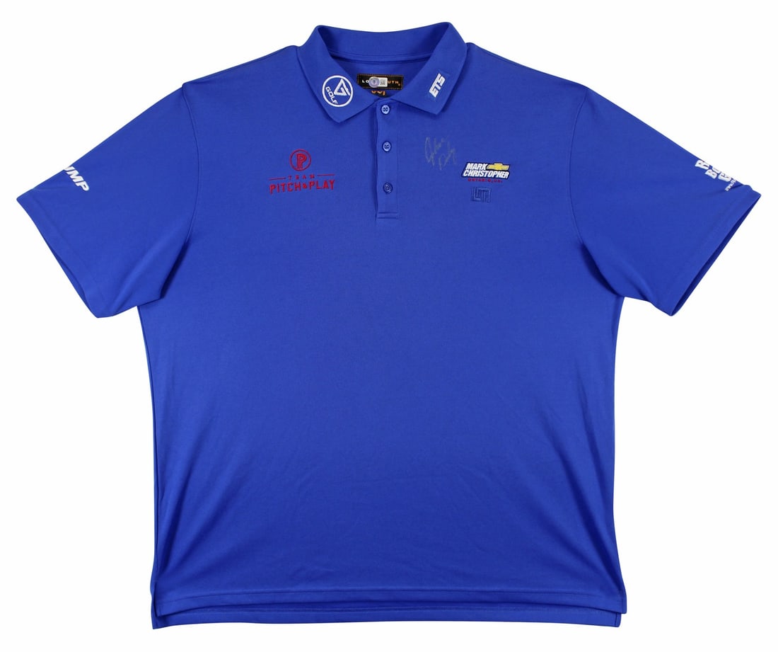 John Daly Signed Match Worn Blue Loudmouth Polo Shirt BAS Authenticated (1 of 11)