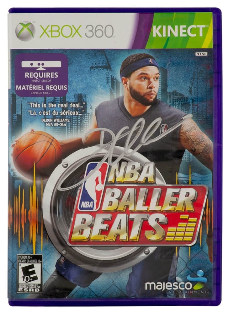 NBA Baller Beats Xbox 360 Game Cover Autographed by Deron Williams with COA: NBA Baller Beats Xbox 360 Game Cover Autographed by Deron Williams with COA This is an original NBA Baller Beats Xbox 360 Kinect video game cover, signed by Deron Williams of the Brooklyn Nets. The it