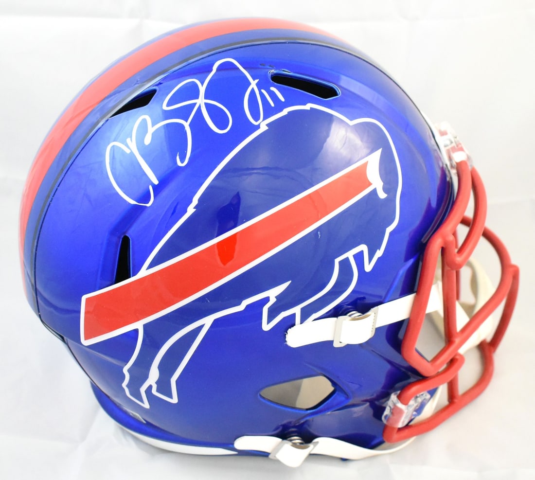 Buffalo Bills full size Flash Speed helmet signed by Cole Beasley Beckett holo (1 of 4)