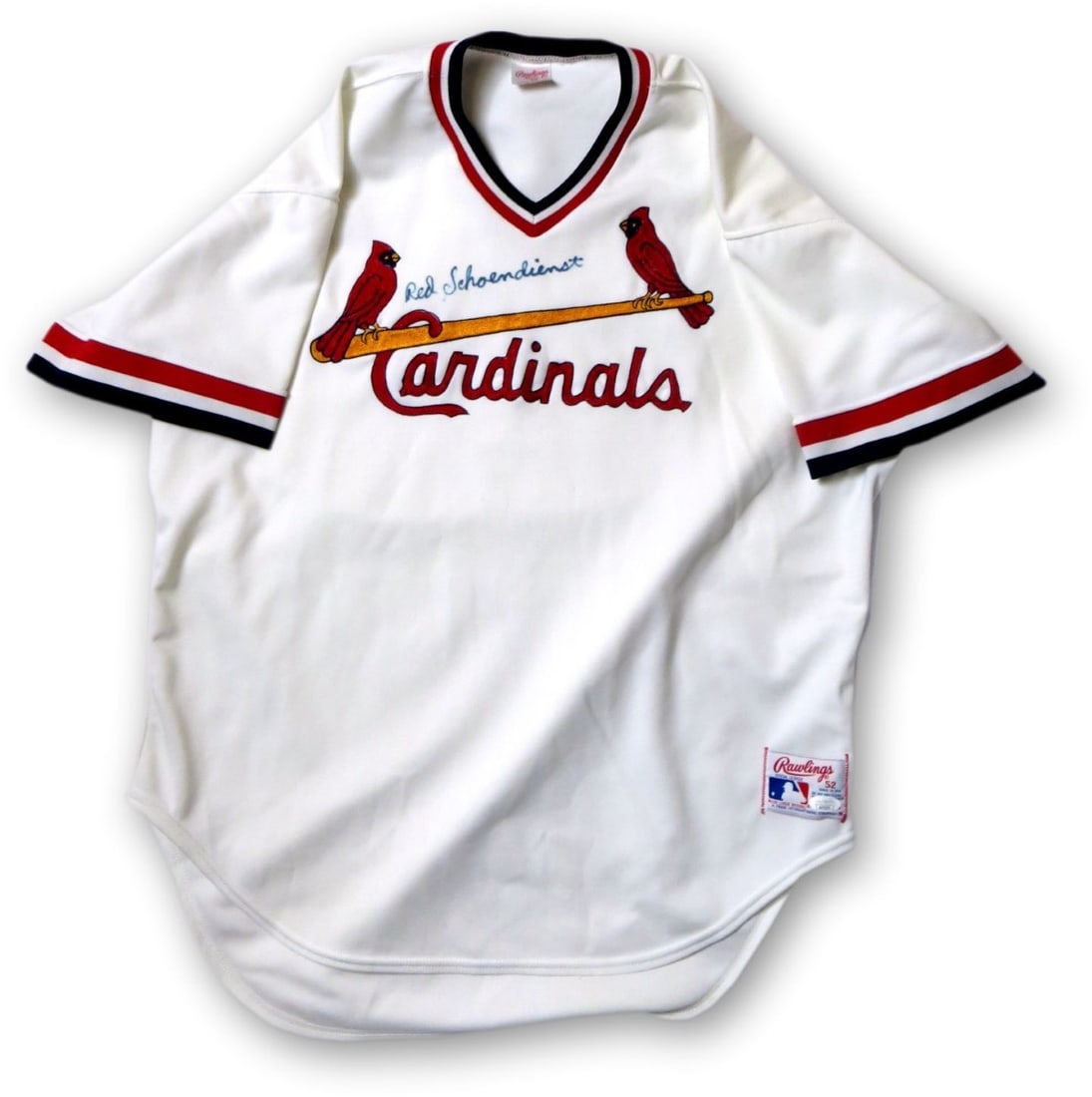 St. Louis Cardinals Jersey Signed by Red Schoendienst JSA: St. Louis Cardinals Jersey Signed by Red Schoendienst JSA Pre-owned original Red Schoendienst autographed St. Louis Cardinals jersey, authenticated by James Spence (JSA). Specifications Player: Red Sc
