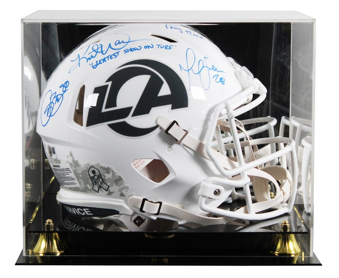 Los Angeles Rams STS III Speed Proline Helmet Case BAS Signed by 4 (1 of 4)