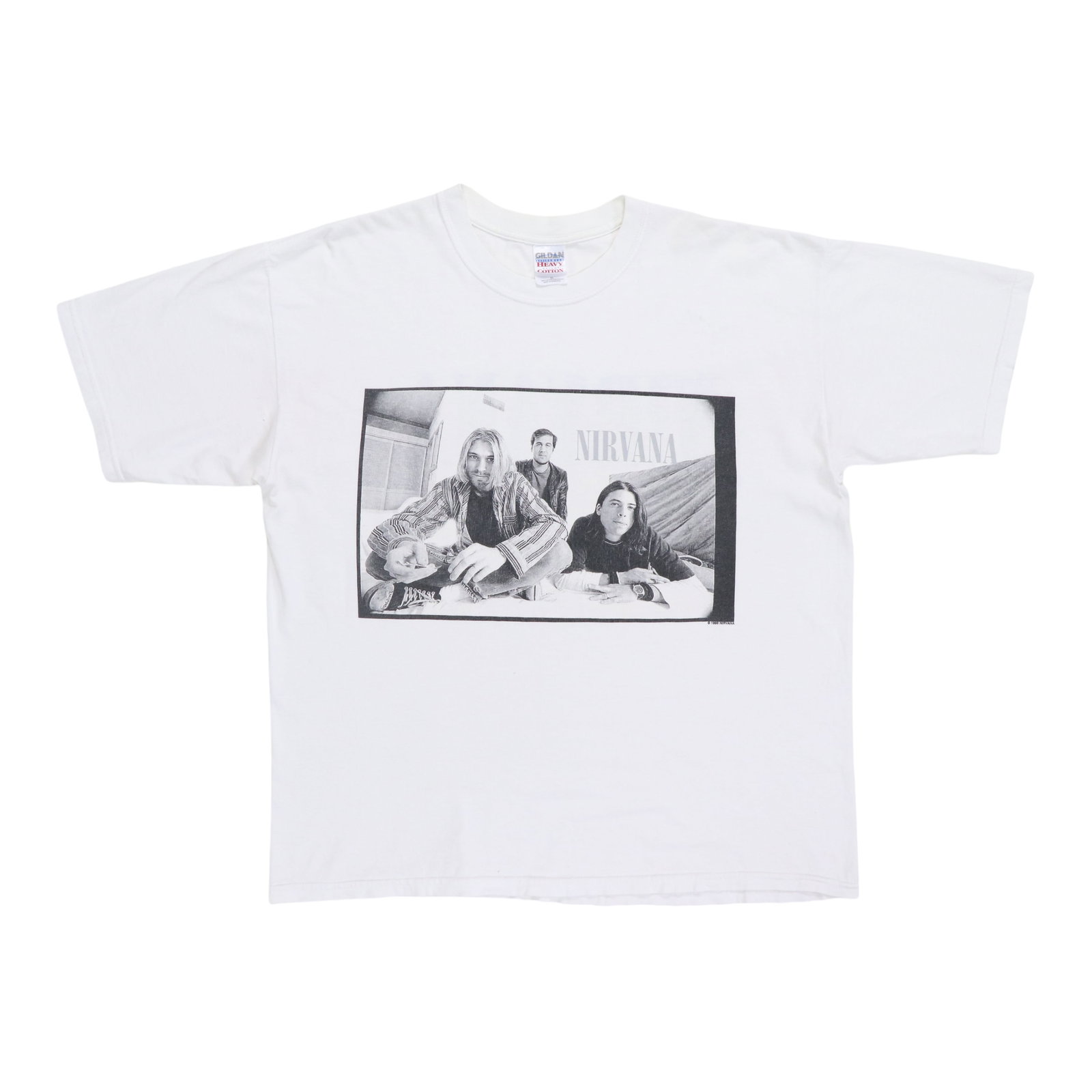 Vintage Nirvana 1996 White Cotton T Shirt XL: Vintage Nirvana 1996 White Cotton T Shirt XL Authentic original vintage 1996 Nirvana shirt with front and back graphics. This true vintage piece is not a modern reproduction. It is in good condition w