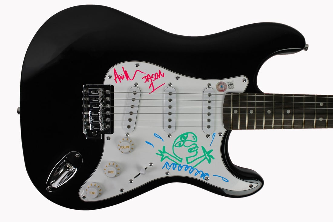 Beckett Witnessed Ari Lehman Signed First Jason Black Electric Guitar: Beckett Witnessed Ari Lehman Signed First Jason Black Electric Guitar Black electric guitar personally signed by Ari Lehman of First Jason. This original autographed piece is a BAS Witnessed item from