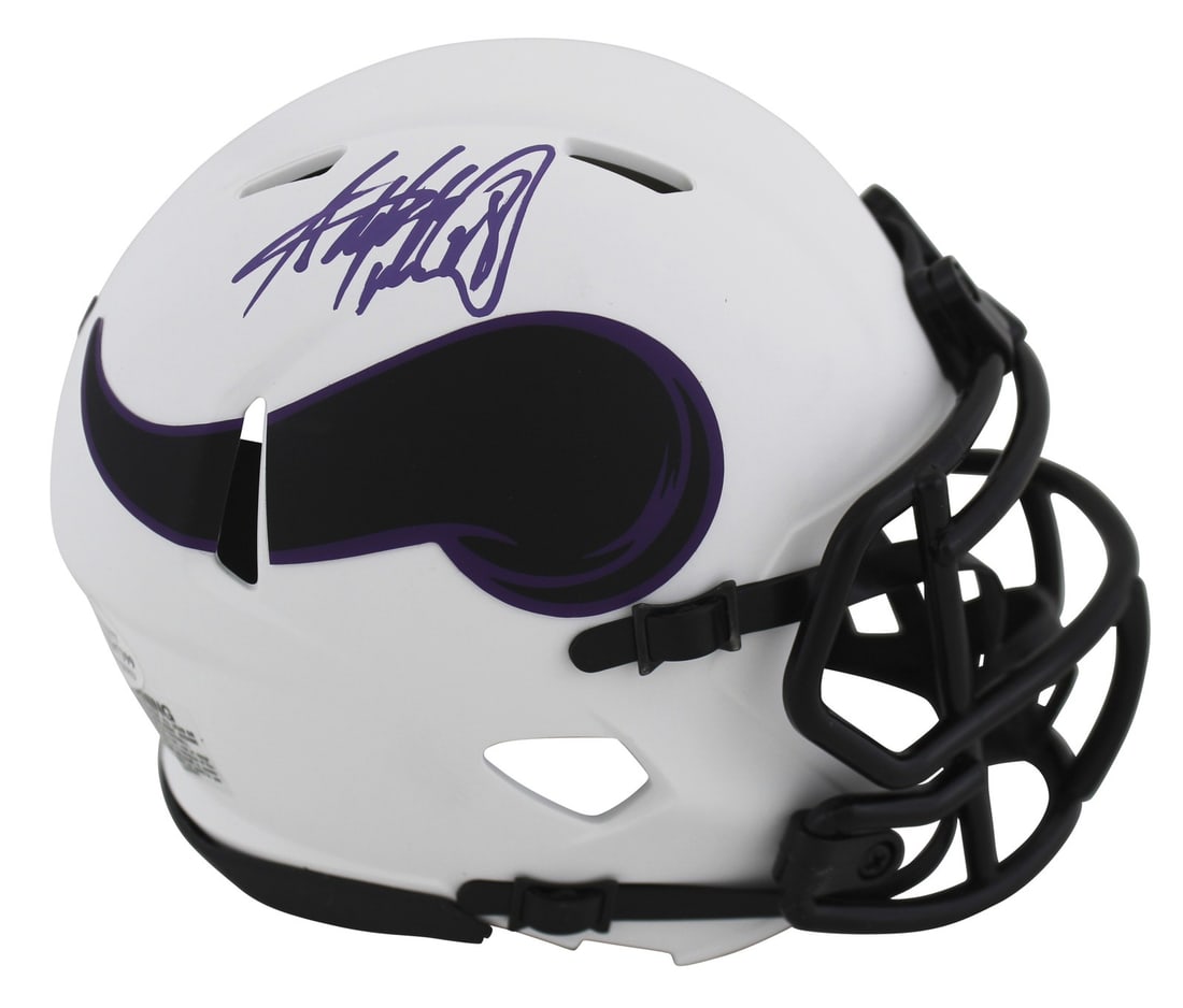Adrian Peterson Signed Lunar Speed Mini Helmet Beckett Witnessed Minnesota Vikings (1 of 5)