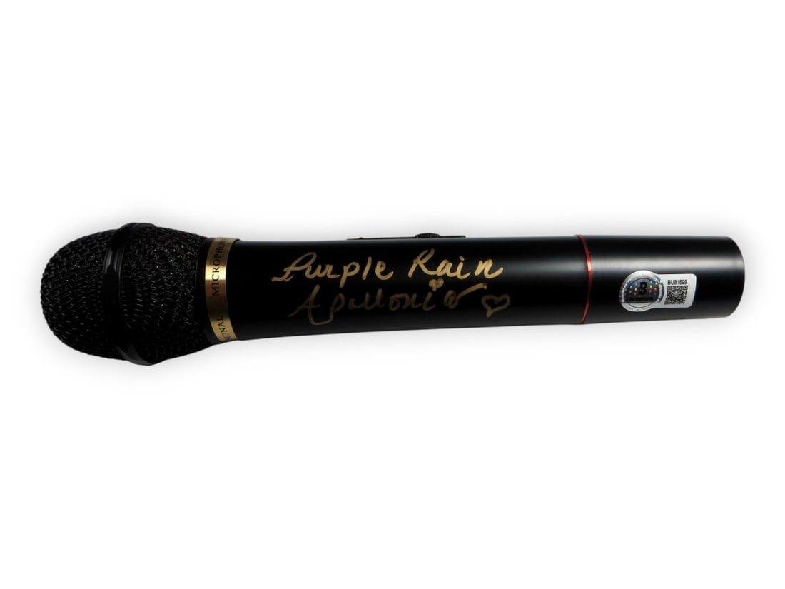 Apollonia Autographed Microphone Purple Rain Inscribed Beckett Authenticated (1 of 3)
