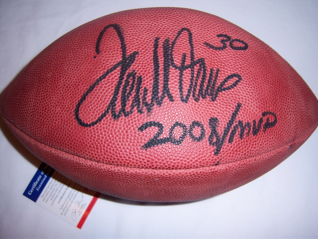 Signed official game football Terrell Davis 2008 Yards MVP PSA DNA COA (1 of 2)