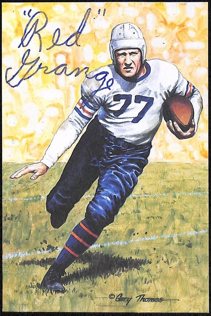 Chicago Bears GLAC art card signed by Red Grange JSA LOA (1 of 3)