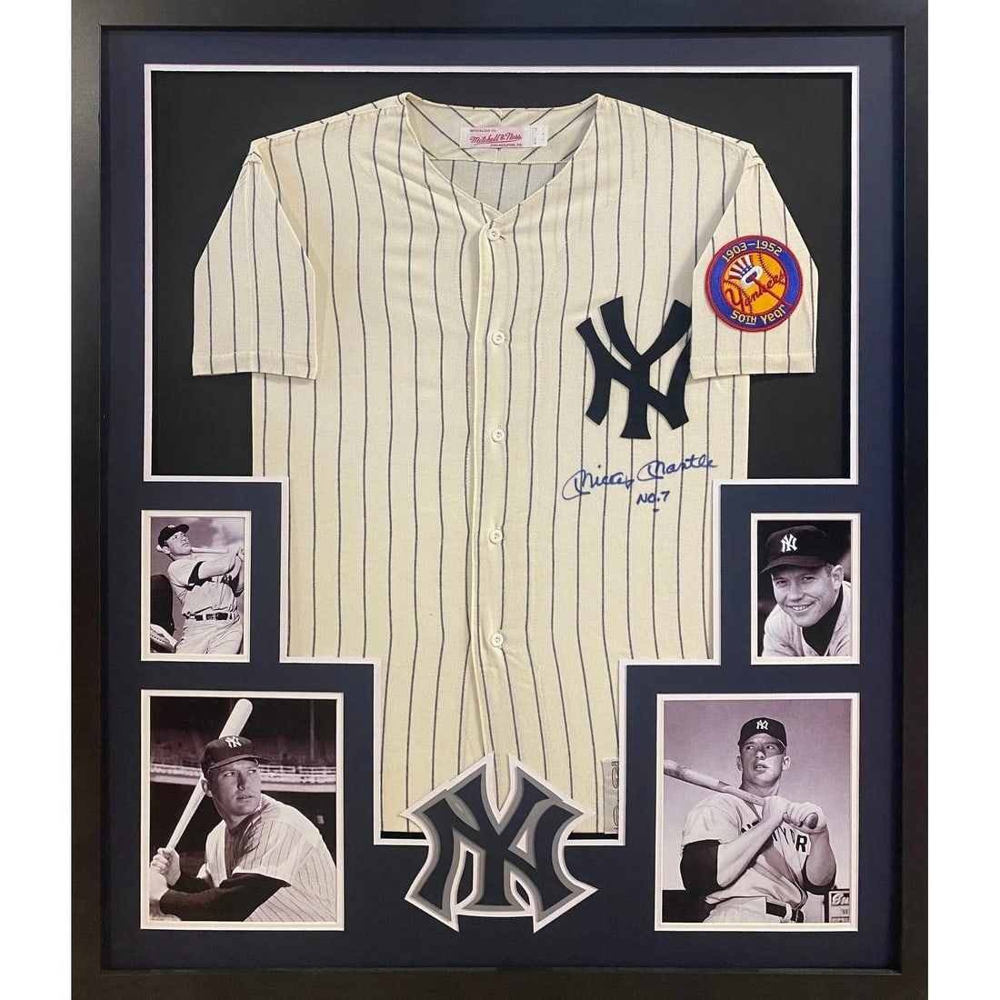 Mickey Mantle Signed New York Yankees Jersey Framed JSA Authenticated (1 of 2)