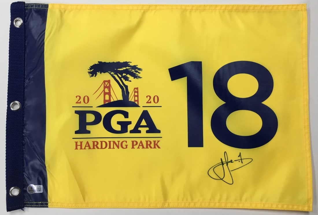 Cam Smith Signed 2020 PGA Harding Park Pin Flag Beckett Authenticated (1 of 4)