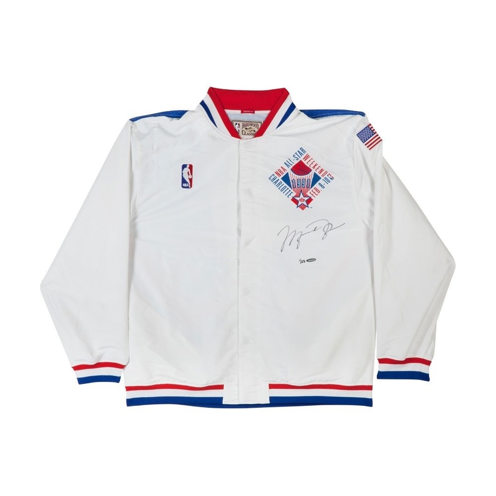 Michael Jordan Autographed 1991 All-Star Warm-Up Jacket Limited Edition #23: Michael Jordan Autographed 1991 All-Star Warm-Up Jacket Limited Edition #23 This authentic Michael Jordan signed 1991 All-Star warm-up jacket is a must-have for any serious fan or collector. Limited t