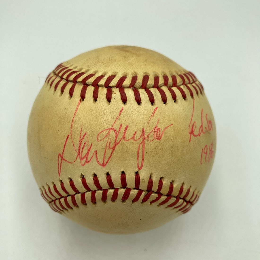 Don Baylor autographed 1986 World Series baseball Red Sox JSA COA (1 of 6)