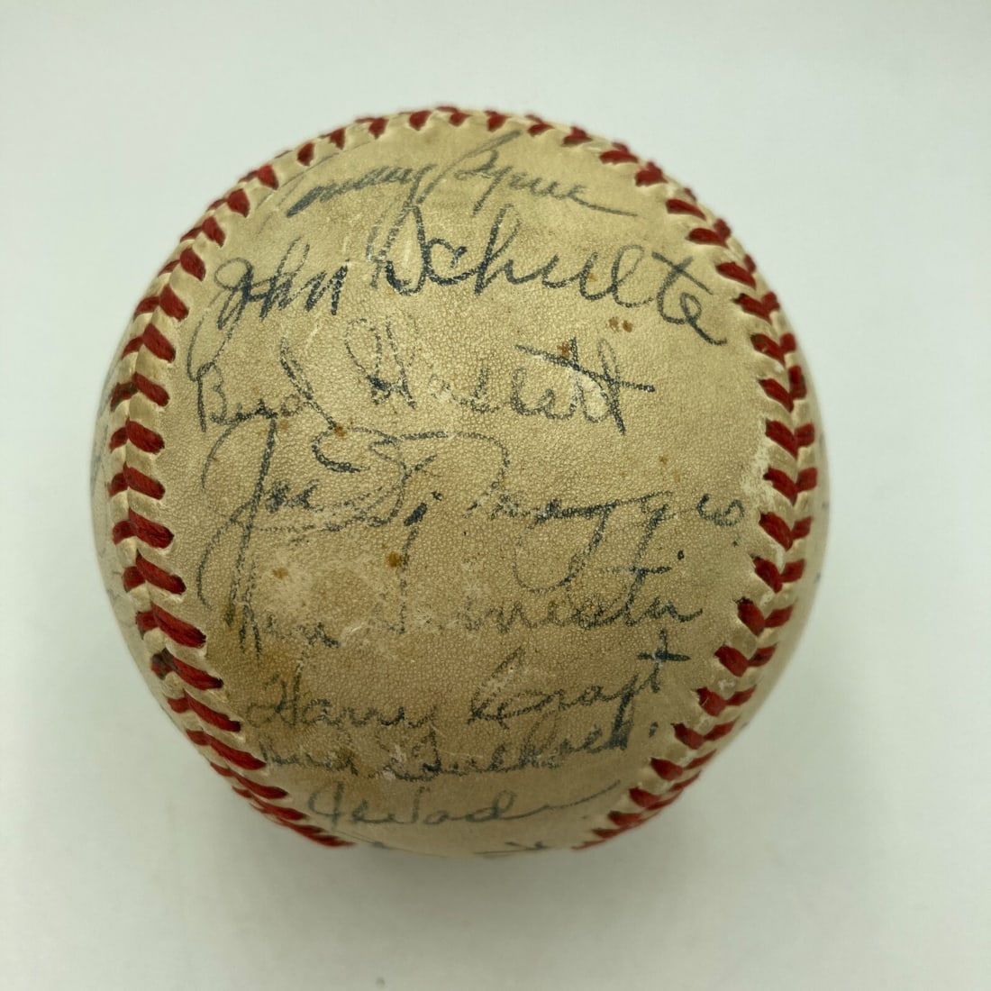 1947 New York Yankees Team Signed Baseball with JSA COA (1 of 10)