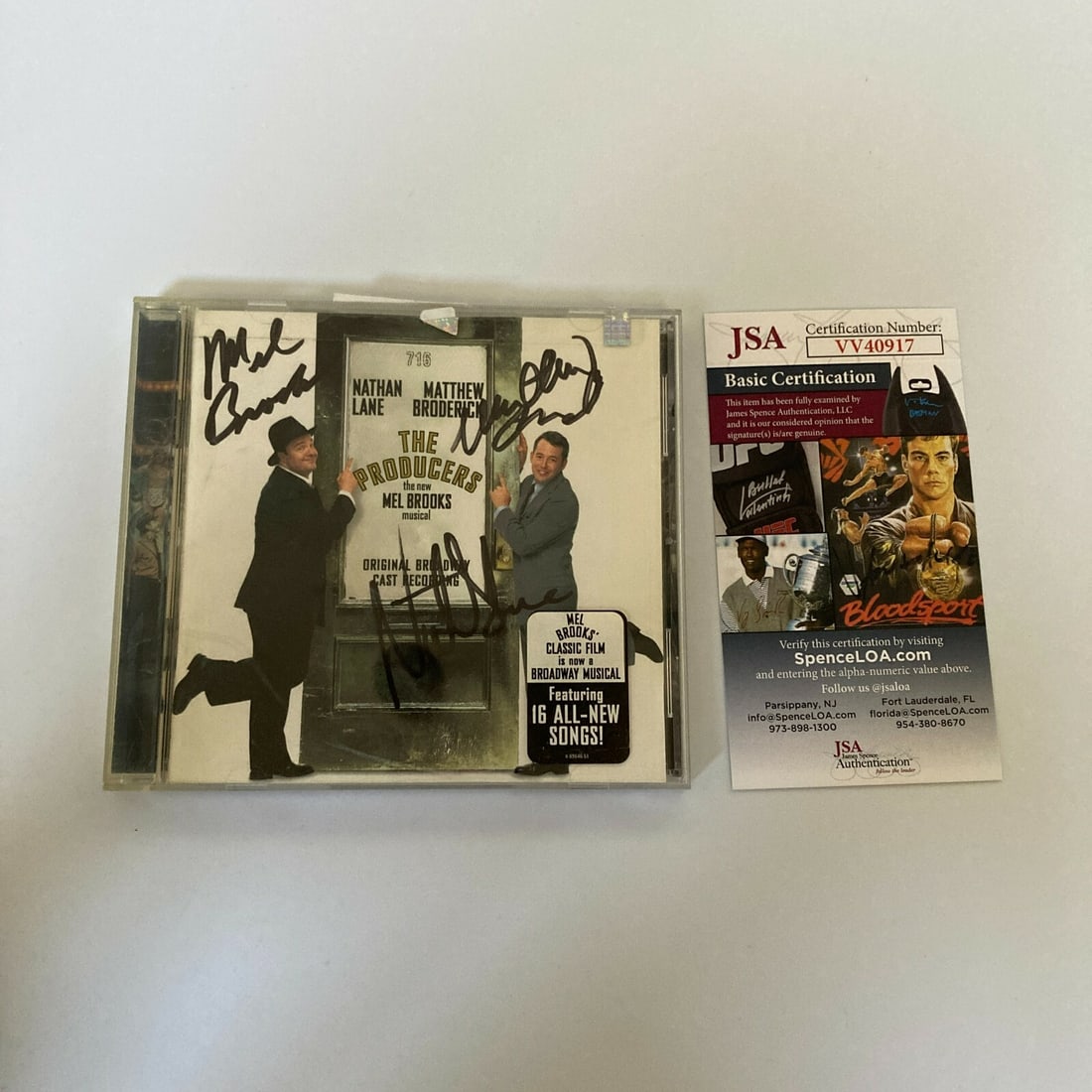 Mel Brooks Nathan Lane Matthew Broderick Signed Producers CD JSA COA: Mel Brooks Nathan Lane Matthew Broderick Signed Producers CD JSA COA This original CD and booklet of 'The Producers' is a must-have for fans and collectors alike. It features signatures from renowned 