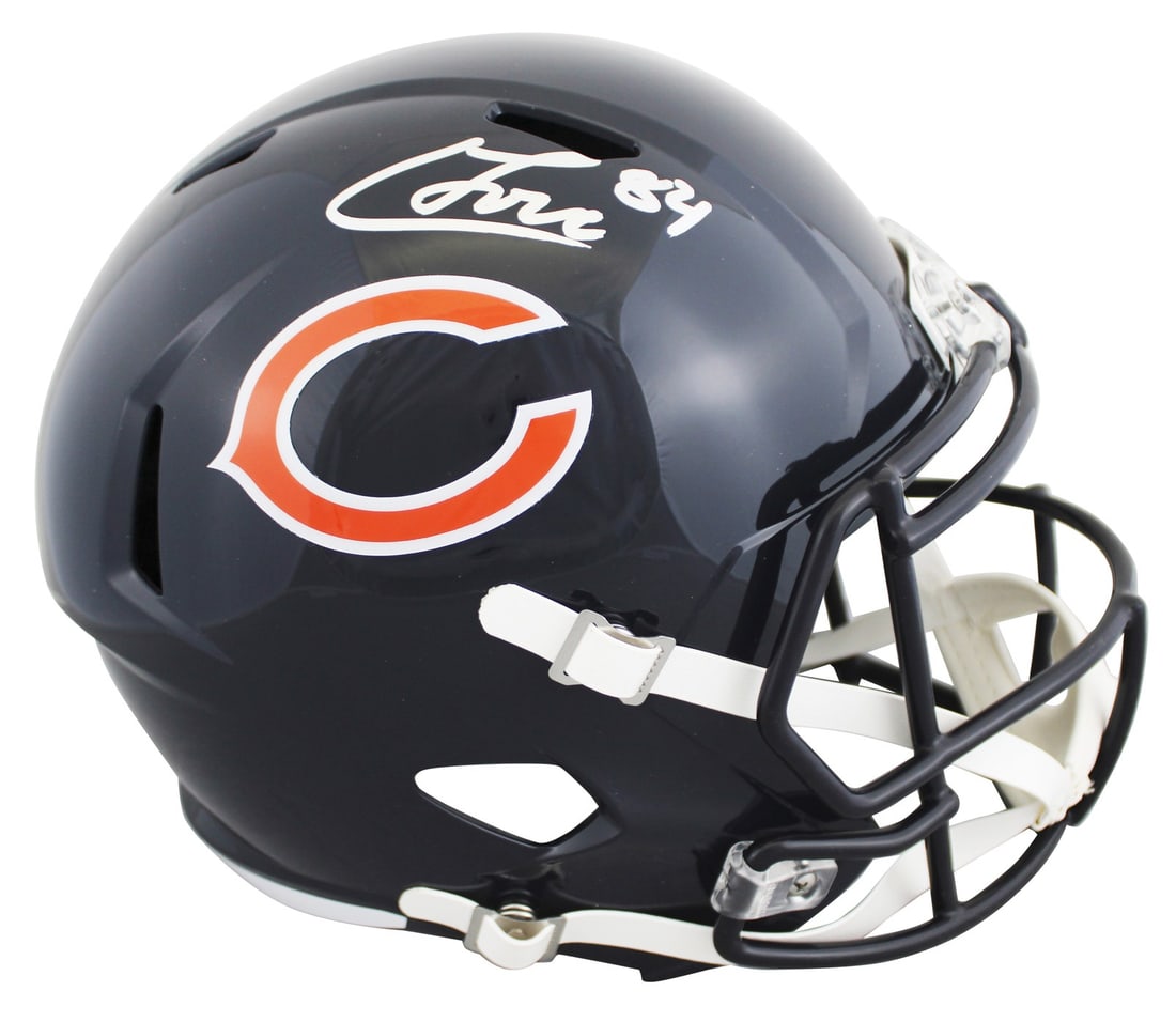 Chicago Bears Riddell Speed Replica Helmet Signed by Colston Loveland JSA (1 of 3)