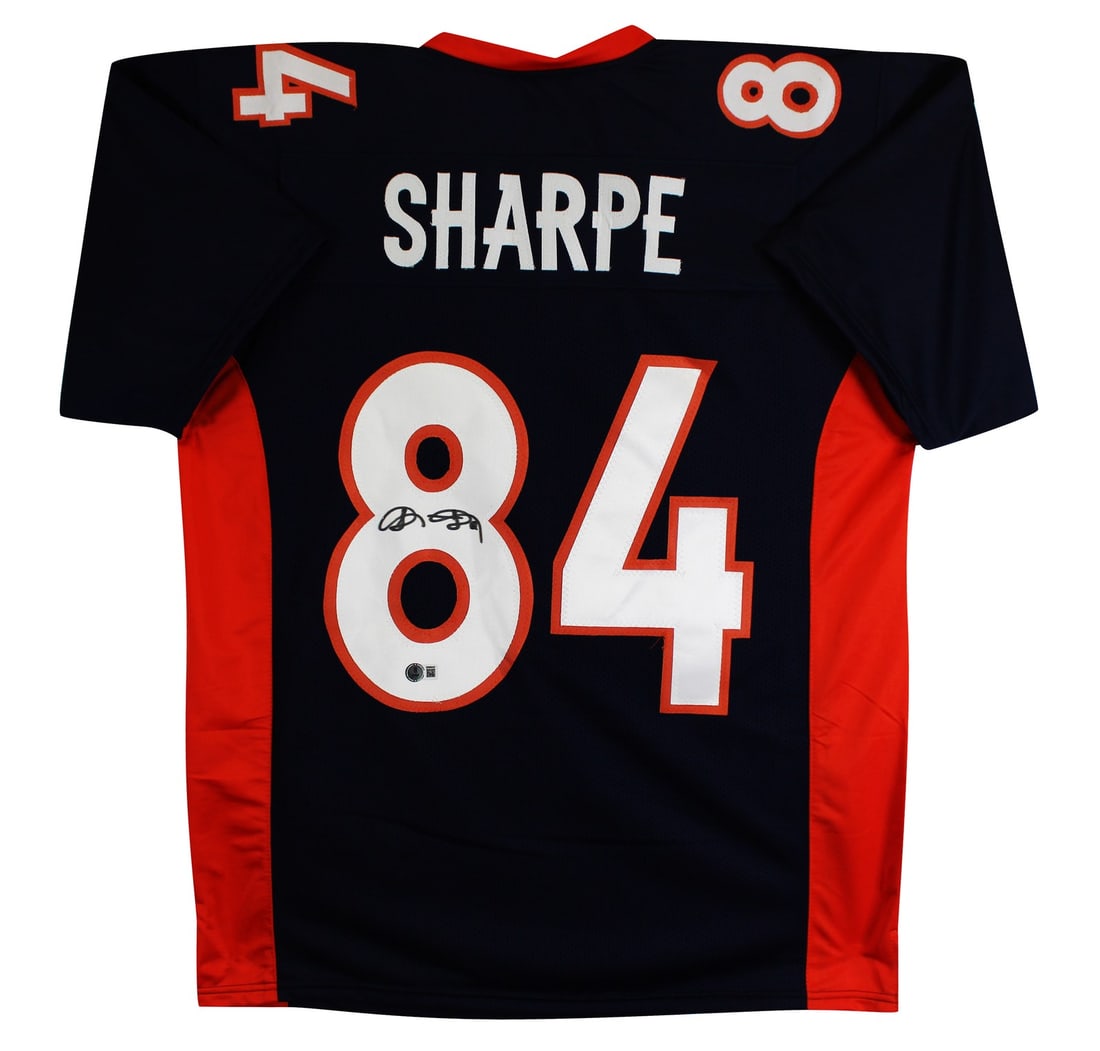 BAS Witnessed Shannon Sharpe Signed Denver Broncos Pro Style Jersey (1 of 3)